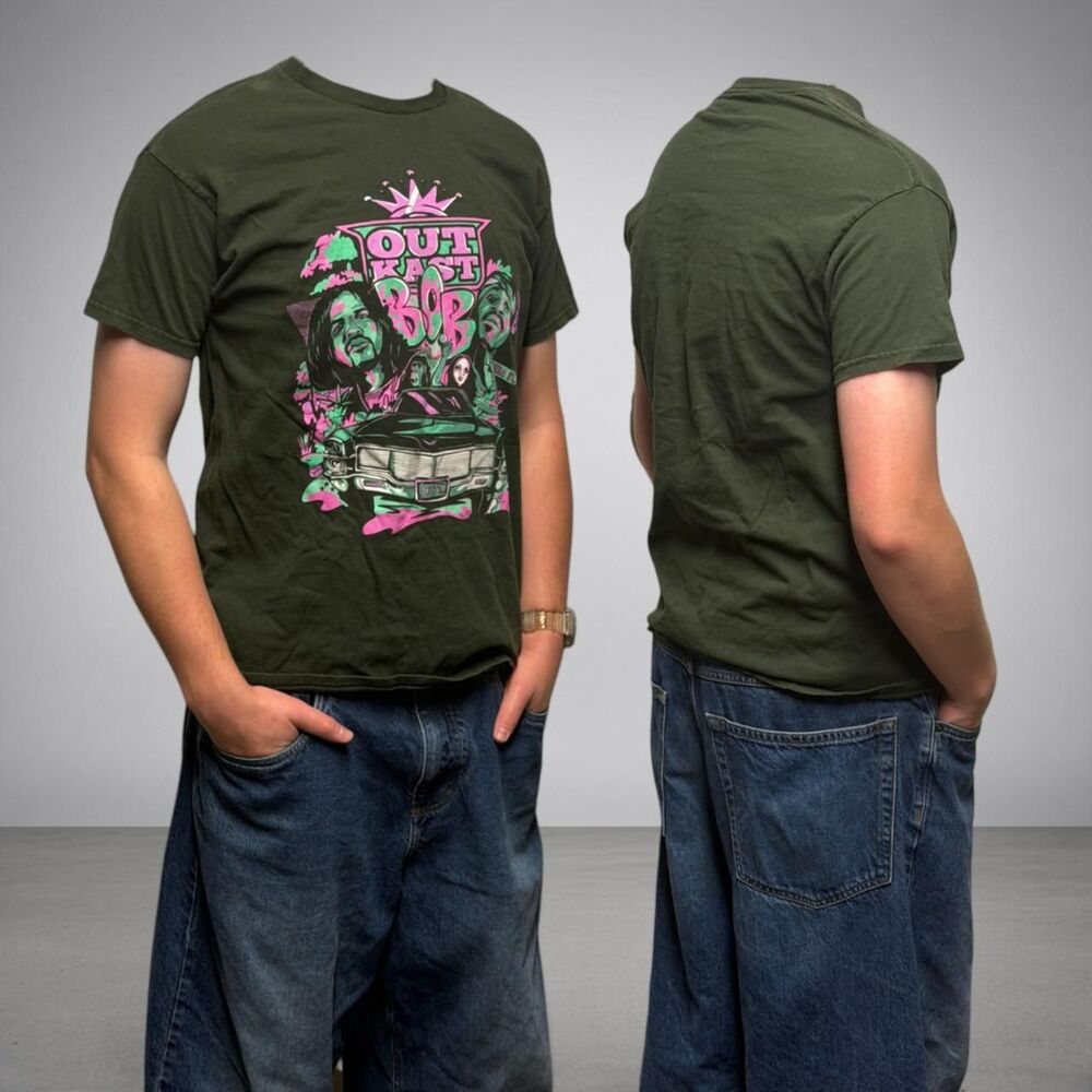 Unbranded Men's Green and Black T-shirt
